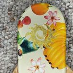 Women's Fruit Salad Flip Flop Shoes Tan Yellow Size 8 Photo 5