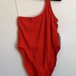 Good American NWT  Always Fits Shoulder One-Piece Swimsuit in Bright Poppy Photo 0