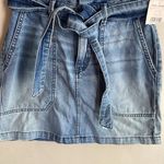Free People Splendor in the Grass Paperbag High Waist Denim Skirt Indigo Photo 7