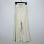 Muse by Marchesa Stretch Crepe Wide Leg Pants High Waist Ivory Cream US 0 NWT Photo 6