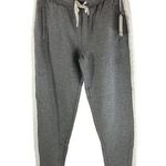 P.J. Salvage  Womens Pajama Lounge Pants Jogger Faux Fur Side Stripe Pockets Gray M Photo 0