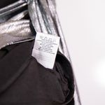 Retrofete Luna Ruched Draped Detail Mini Party Cocktail Skirt Metallic Gunmetal Photo 2