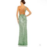 Mac Duggal NWT  5687 SEQUINED ONE SHOULDER DRAPED LACE UP GOWN Photo 3