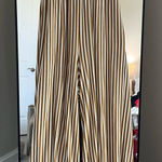 American Eagle  Outfitters Orange and White Striped Jumpsuit Photo 0