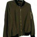ZARA Green Bomber Jacket Photo 6