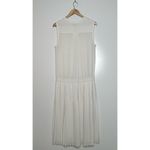 Vince  Ivory Pleated Midi Dress Size Large Photo 4