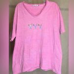 Fresh Produce V-Neck Short Sleeve Pink Martini Print Adult Casual T-Shirt|Sz:XL Photo 0