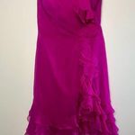 Y2K vintage Kurt Thomas 100% silk Strapless Mini Dress Pink Size 2 Photo 0