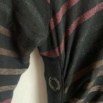 Veronica Beard Daphne Striped Metallic Long-Sleeve Dress Photo 4