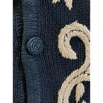 Amanda Smith  Gold Thread Emblazoned Navy Cardigan size Medium Photo 5
