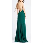 Mac Duggal  25572 Beaded High Halter Neck Open Back Slit Gown Photo 10