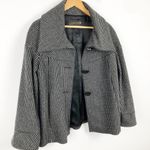 ZARA wool retro jacket with big buttons gray and black pattern, wide sleeves M Photo 2