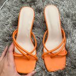 Orange Mules Size 7 Photo 0