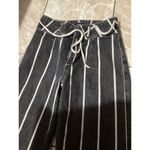 BDG  High Waist Wide Cropped Gray Stripe Jeans Yarn Belt Photo 3