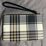 Coach Corner Zip Wristlet in Navy Garden Plaid Print Photo 2