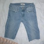 Bullhead 0 24 Denim Jeans Long Raw Hem Shorts Blue Photo 0