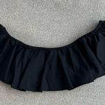 l*space SWIM BLACK 'HEY GIRL' RUFFLE OFF THE SHOULDER BANDEAU BIKINI TOP (XS) Photo 1