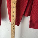 Yarnworks ‎ Sweater Cottage Medium Button Knit Cardigan Classic Ribbed Vintage Photo 4