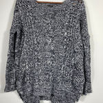 EXPRESS  Black & White Marled Cable Knit Sweater – Size Small Photo 0