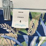 J. McLaughlin  Masie Pant NWT $168 4 Stretch Pull On Catalina Blue Palm Bermuda Photo 3