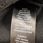 White House | Black Market Black Tailored Blazer Sz 4 Faux Leather Trim Office Photo 6