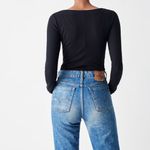 Faherty Brand Legend Ribbed Soft Stretchy Ballerina Neck Monroe Bodysuit $98 NWT Photo 2