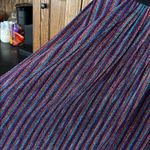 BCBGMAXAZRIA  Metallic‎ Pleated Striped V Neck Gown Multicolored Maxi Dress Small Photo 8