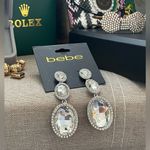 Bebe ✨ Silver Crystal Drop Earrings✨NEW Photo 3