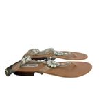 Steve Madden  Charm Rhinestone Embellished‎ Thong Sandal Clear Strap Size 7.5 Photo 2