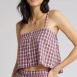 The Great . The County Line Plaid Cotton Tank Top Photo 2