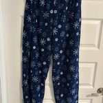 PINK - Victoria's Secret PINK Fleece Pajamas Blue White Snowflake Print Size 3X Photo 9