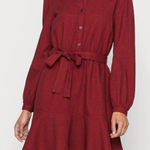 Gap  Long Sleeve Henley Mini Dress in Red Houndstooth Small Holiday Christmas Photo 0