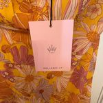 Hello Molly  Orange Floral Maxi Dress L – Tie Strap Boho Vacation Resortwear NWT Photo 6