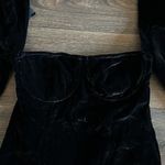 For Love & Lemons Nadine Black Velvet Dress Photo 2