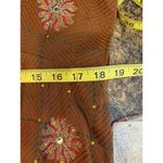 Free People  NEW Brown Embroidered Square Neck  Blouse XS SEE DESCRIPTION Photo 6