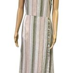 Est. 1946 Linen Blend  Sleeveless Crossover Keyhole Back Slit Front Dress Womens L Photo 0