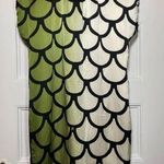 JULIE HAUS Silk Mermaid Print Ombre Straight Fit Mini Shift Dress Size 6 Green Photo 0