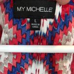 My Michelle  Red and Blue Dolman Sleeve Blouse Photo 2