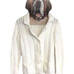 Kenar  Angora Cardigan Sweater Small Ivory Photo 5