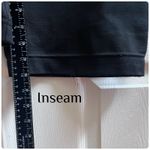 Eileen Fisher  Black Ponte Knit Stretch Pocket Zip Button Pant Small Lagenlook Photo 9