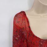 Patrons of Peace Boho Fairy Fall Dress Small Orange Festival Cottage Peasant Photo 6