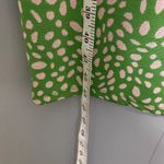 ZARA Green Pink Jacquard Spaghetti Straps Straight Neck Fitted Midi Dress L Photo 3