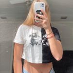 SheIn Split Color Dragon Top Photo 0