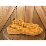 Lands' End Lands’ End ankle strap slide, tangerine size 6  Photo 2