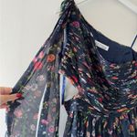 Mac Duggal  One Shoulder Cut Out Navy Floral Gown 12 Photo 9