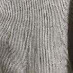 Jones New York  Size 1X Shirt Top Gray Black Stripe Button Front Down 100% Linen Photo 7