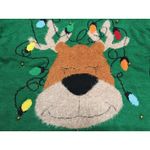Ugly Christmas Sweater‎ Contest Reindeer Medium Women green Party Gift NWT Adult Photo 1