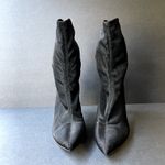 Badgley Mischka Jewel Sock Style Stiletto Booties 6.5 Black Shimmer Photo 2