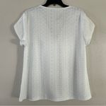 🦋 White Cream Eyelet V Photo 5