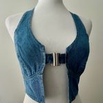 SheIn Blue Denim Halter Tank Top Photo 2